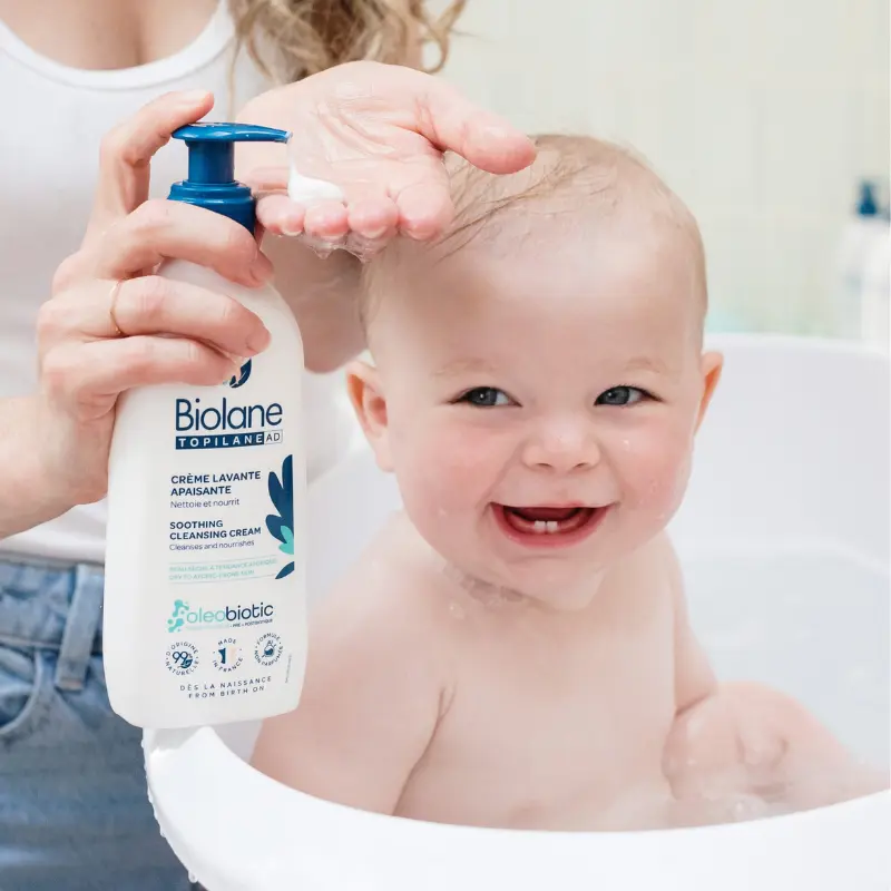 BIOLANE Topilane AD Crème Lavante Apaisante 350ml Peaux Très Sèches et à Tendance Atopique