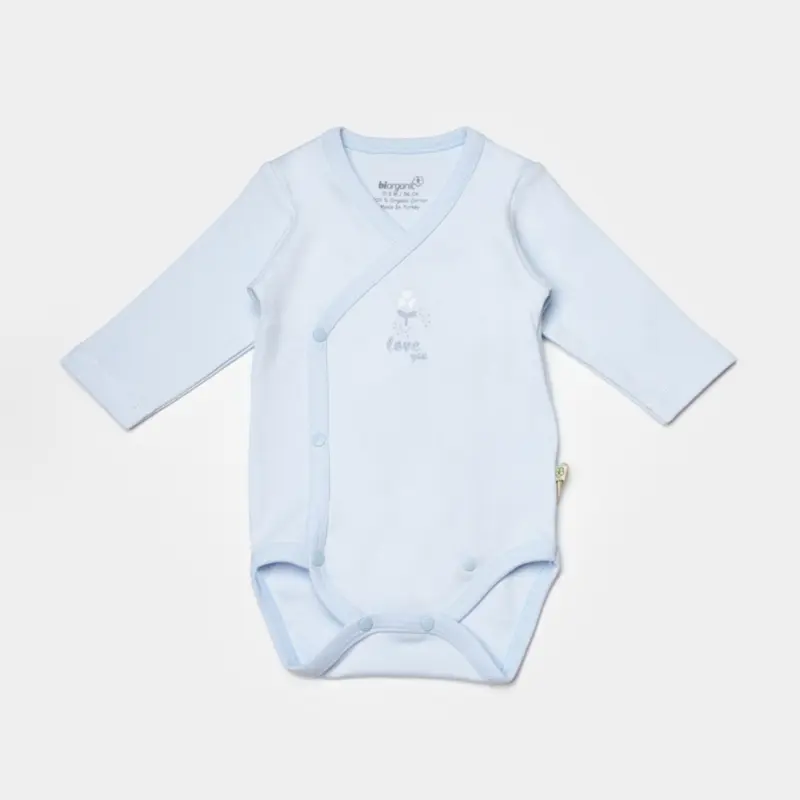xx Body bébé fleuri Biorganic Love 56011 Écru