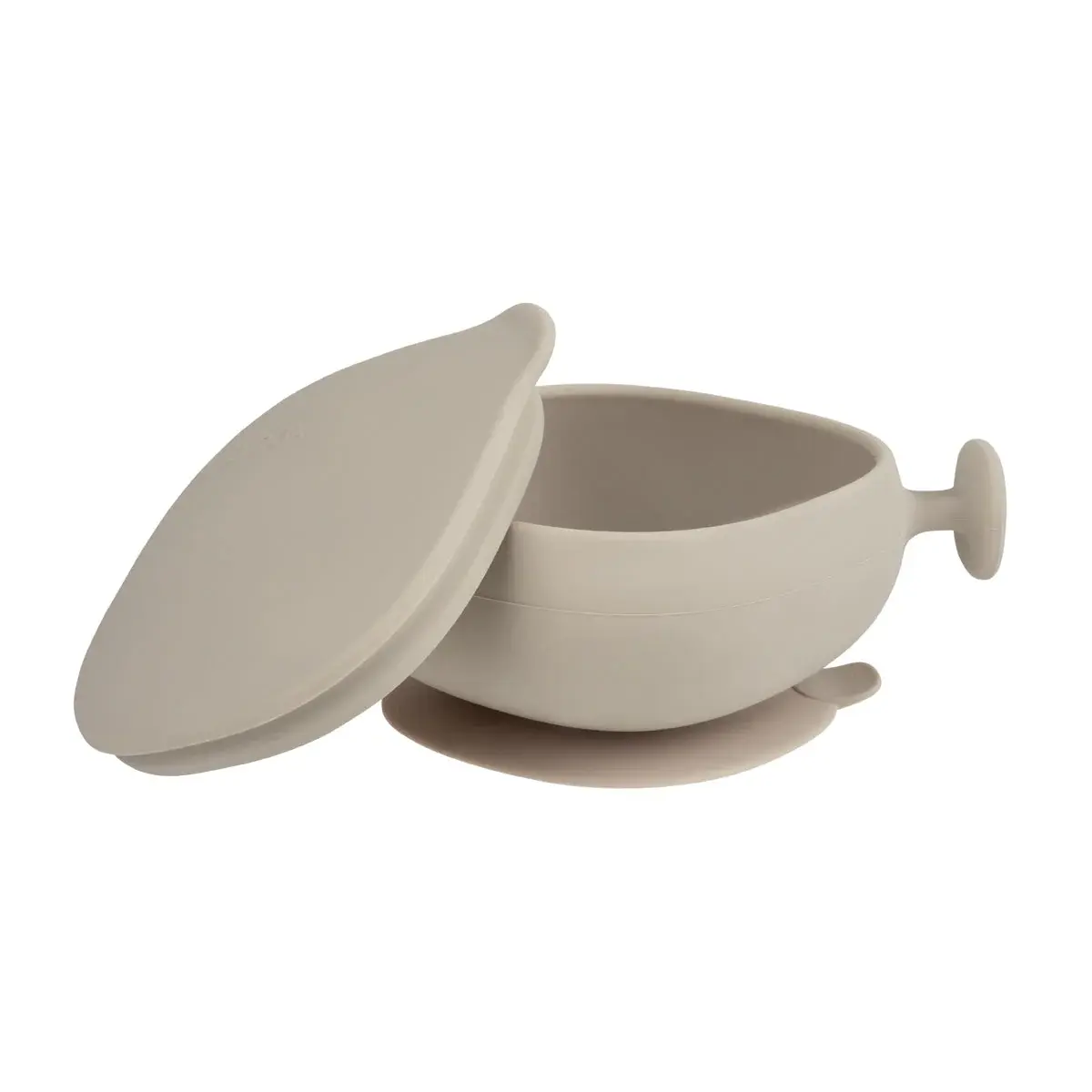 xx Bol en silicone + couvercle - latte