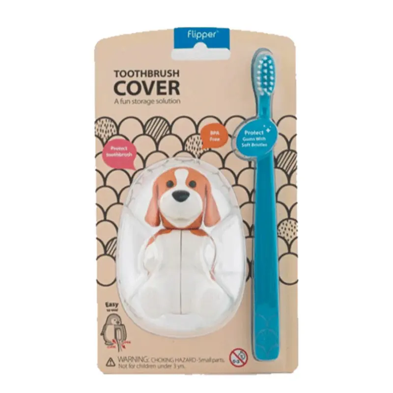 xx Brosse à dent Flipper avec couvercle - Chien