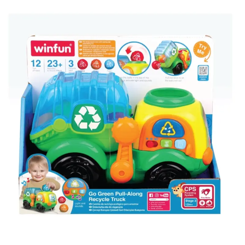 Camion de recyclage Go Green à tirer - winfun