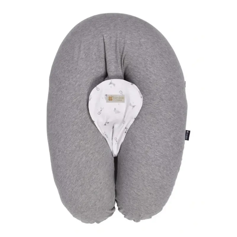 xx Candide Coussin Multirelax 3en1 - Gris Chiné Lapin