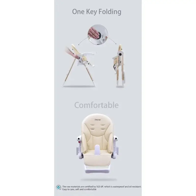 Chaise haute Cléon 3 en 1 Rose Gold – A Demain
