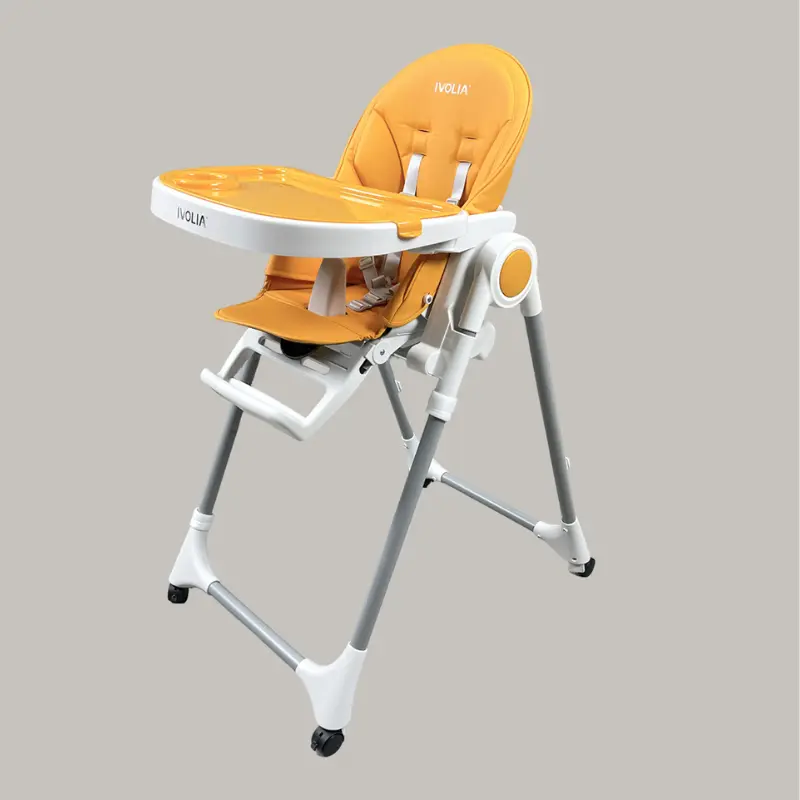 Chaise haute inclinable et réglable en hauteur Ivolia Q6 Premium - Orange