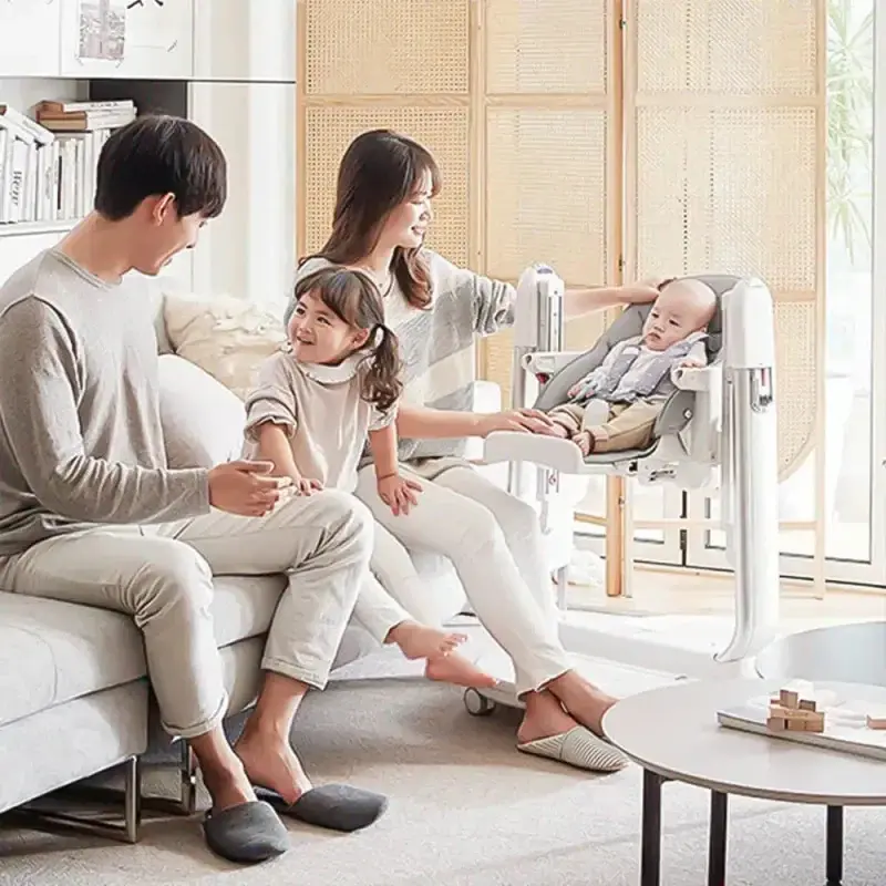 Chaise haute multifonctionnelle 3 en 1 gris – A Demain
