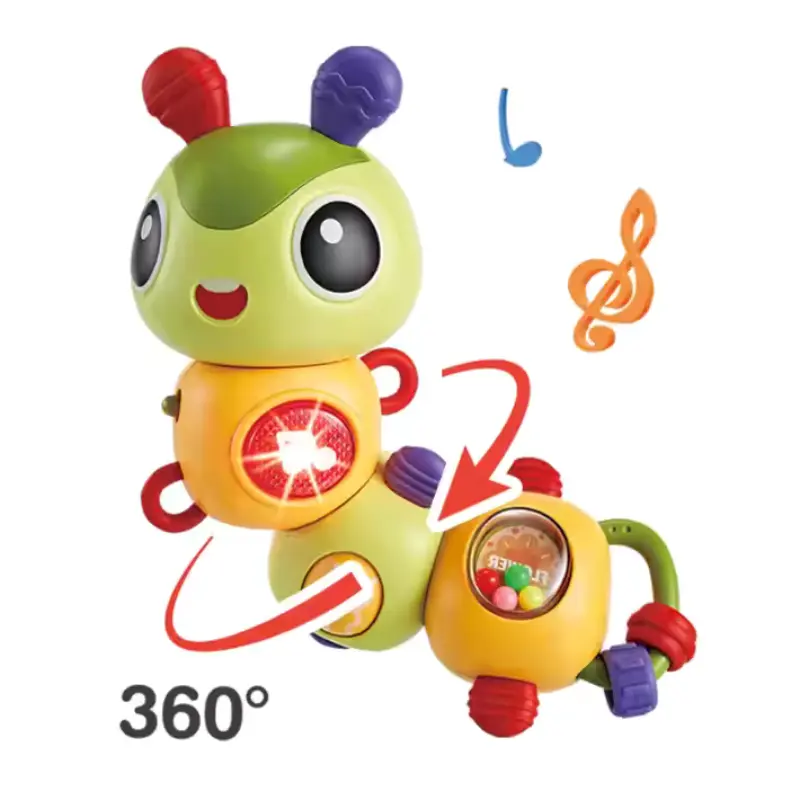 Chenille Musicale Rotative à Lumières – Jouet d’Éveil