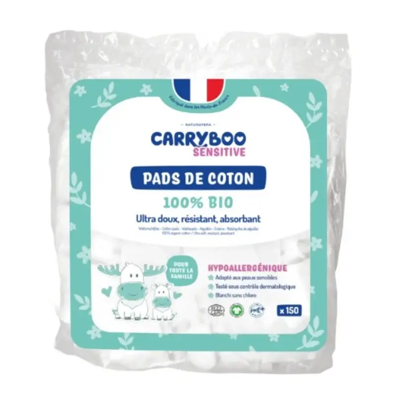 xx Cotons Pads Bio Bébé Change Et Toilette CARRYBOO
