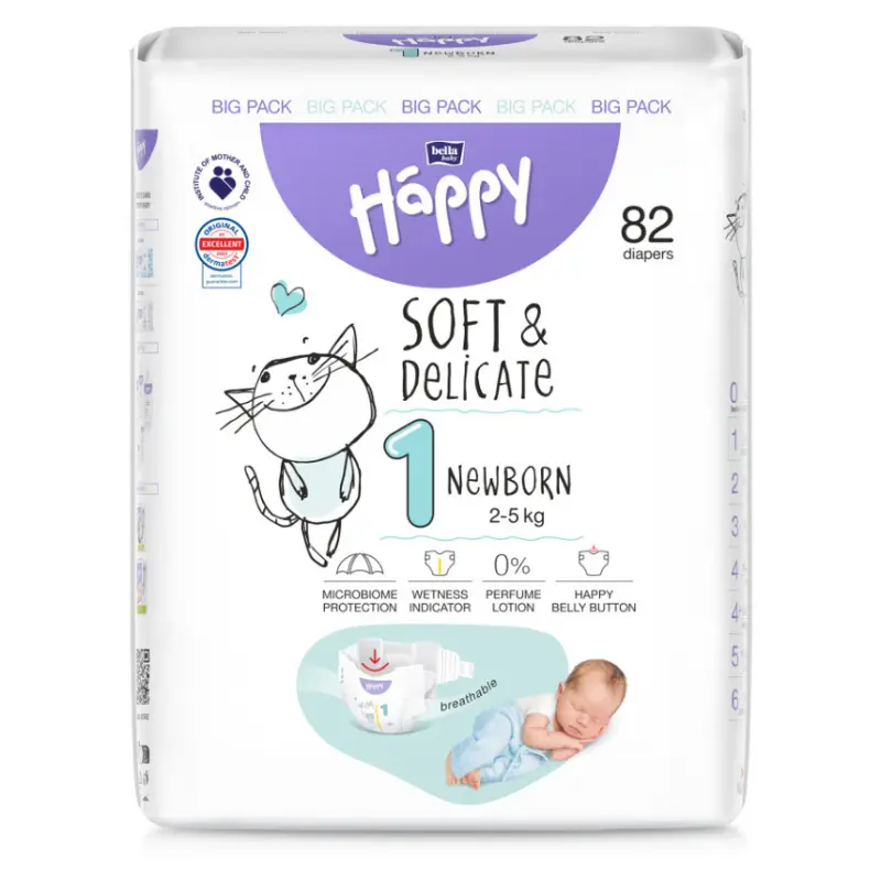 xx Couche Happy taille 1  82 unités Happy Bella Baby