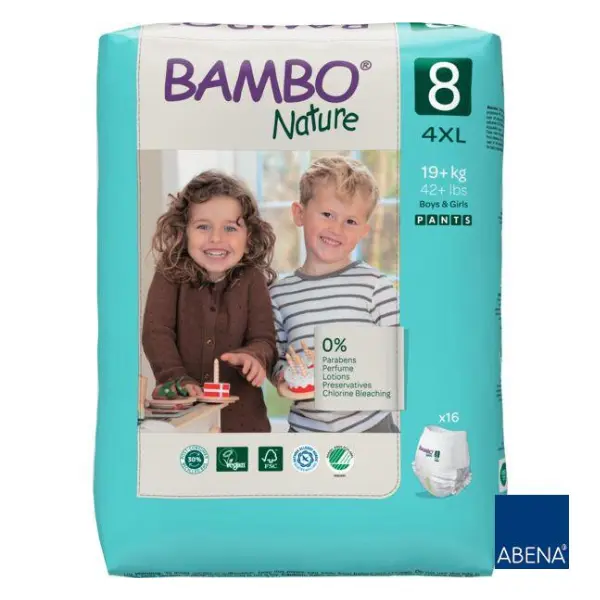 xx Couches-culottes Bambo Nature 8 pour enfants (19+ kg, 16 pièces)