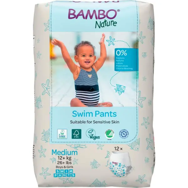 xx Couches de bain taille M 12+ kg Bambo Nature