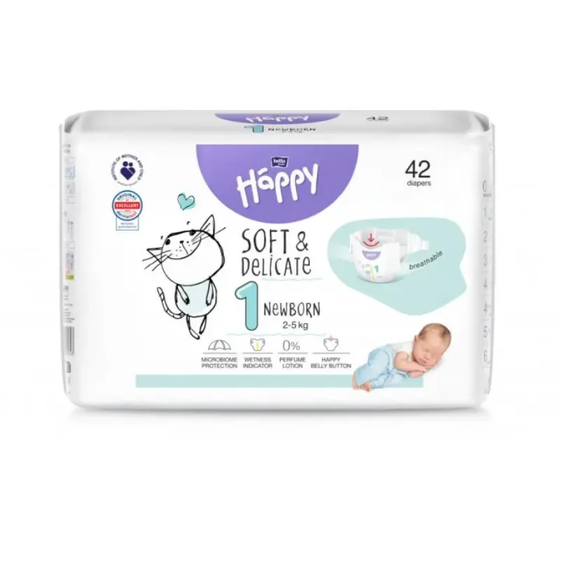 xx Couches Happy Taille 1 (2-5kg) 42 unités