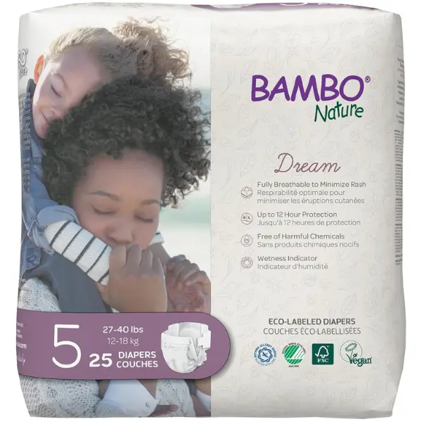 Couches pour bébé écologiques haut de gamme Bambo Nature, taille 5
