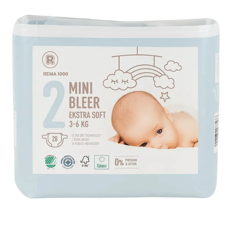 xx Couches taille 2 (3–6 kg) Mini Bleer