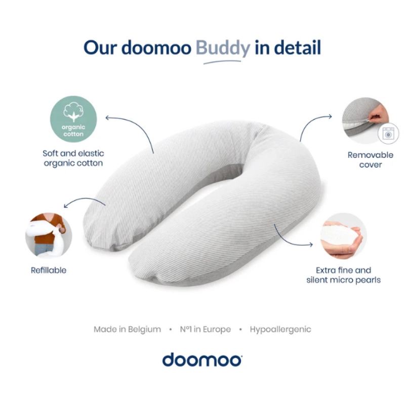 Coussin d'Allaitement et Maternité Buddy Fleur Douce Jaune - Doomoo