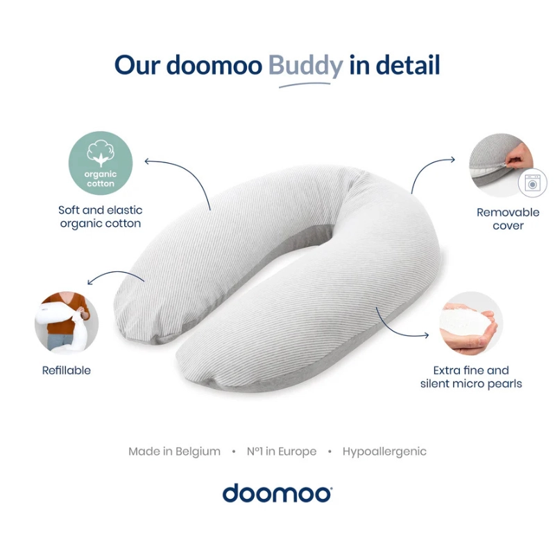 Coussin d'Allaitement et Maternité Buddy  Fleur Rose - Doomoo