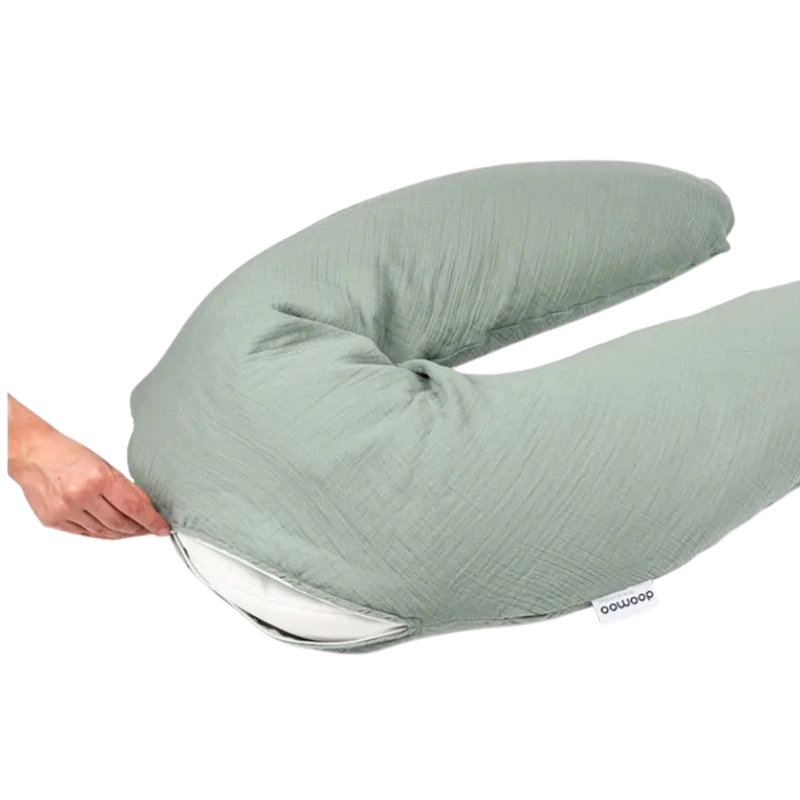 Coussin de maternité Comfy Big en tissu tétra vert Doomoo