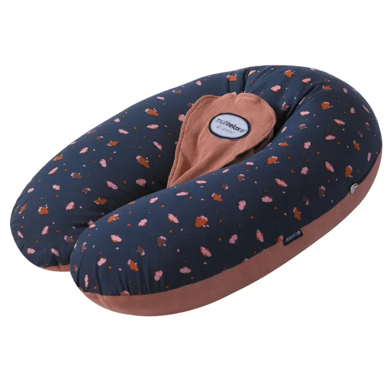 Coussin Multirelax jersey Fleurs - Cassonade - Candide