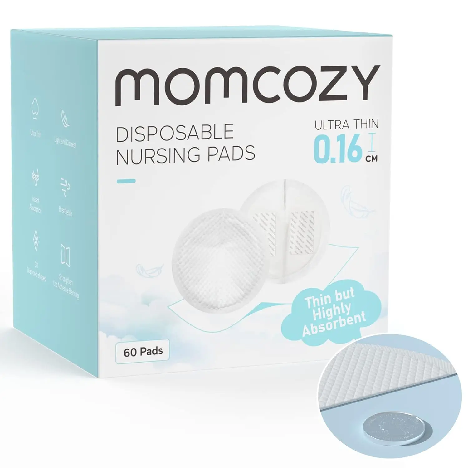 Coussinets d'allaitement jetables ultra-fins Momcozy