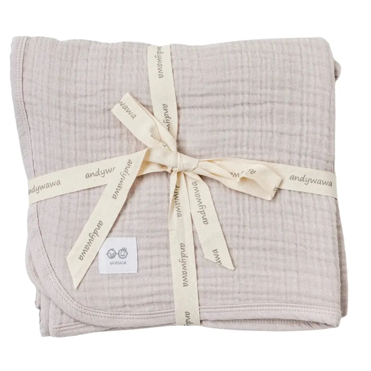 xx Couverture bébé en mousseline 105 x 120 cm AC25870 Beige