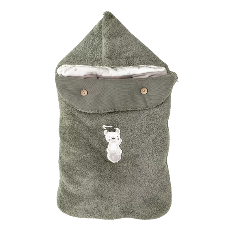 xx Couverture d'emmaillotage en peluche pour bébé Andywawa verte AC26192