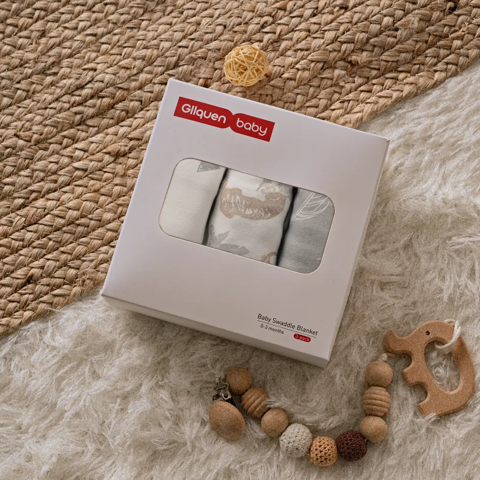 Couverture d’emmaillotage pour bébé Animaux tropicaux