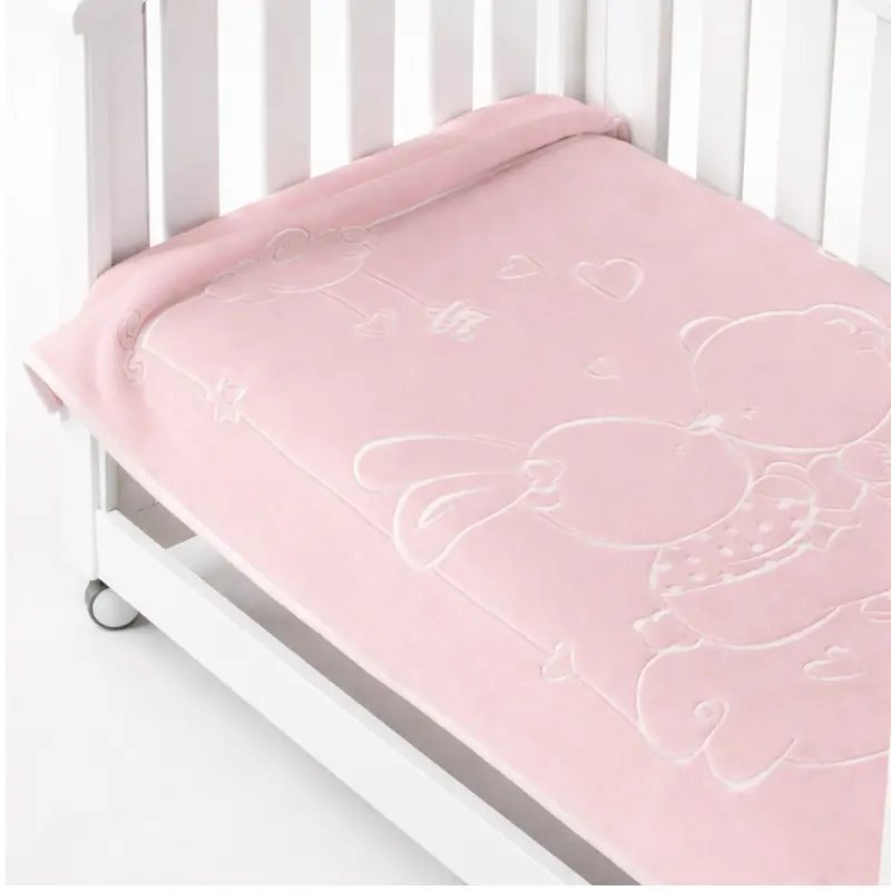 xx Couverture d’emmaillotage premium bébé 110x140 rose douce et confortable