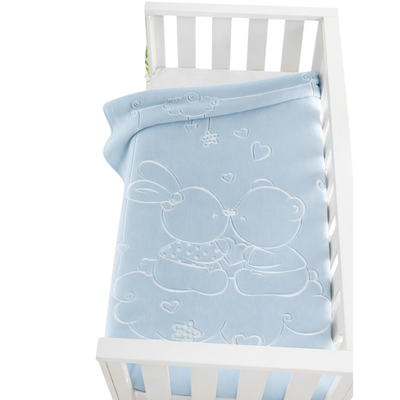 xx Couverture d'emmaillotage premium pour bébé 110x140  bleue