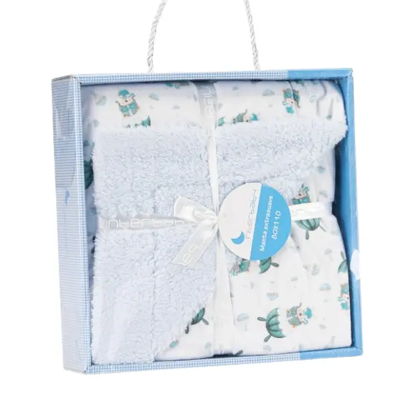 Couverture polaire de parachutiste bleue