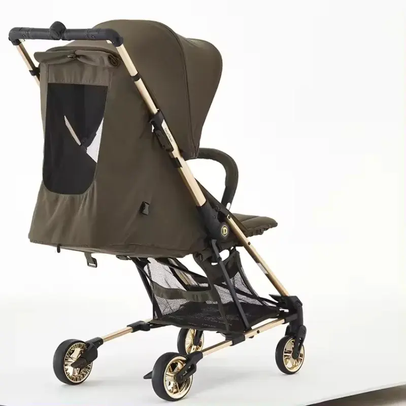 DearMom Poussette de voyage compacte pour tout-petits – coloris jaune