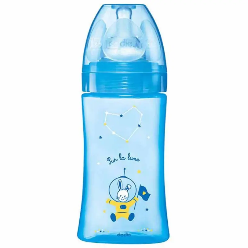 xx Dodie Biberon Anti-Colique Initiation+ 270ml (0-6m) - Bleu Cosmonaute