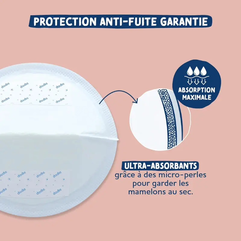 Coussinets d'Allaitement Jour Dodie Boîte de 50