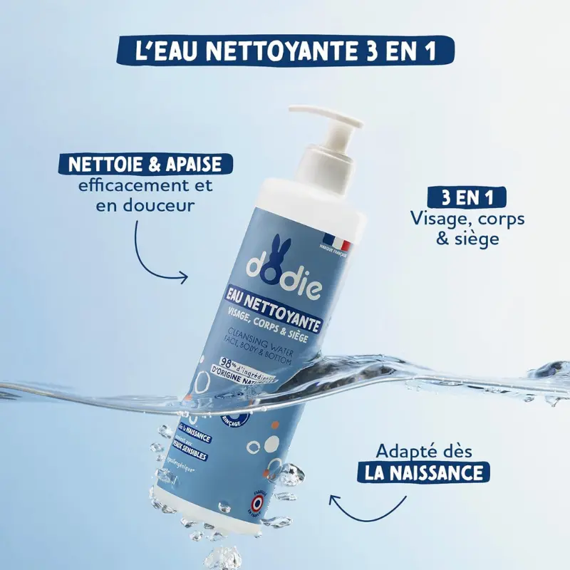 Eau Nettoyante 3 en 1 500 ml dodie