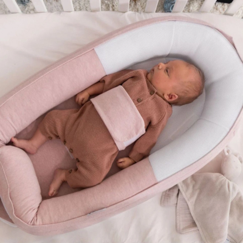 Doomoo Cocoon Chiné Rose – Réducteur de Lit pour Nouveau-Né