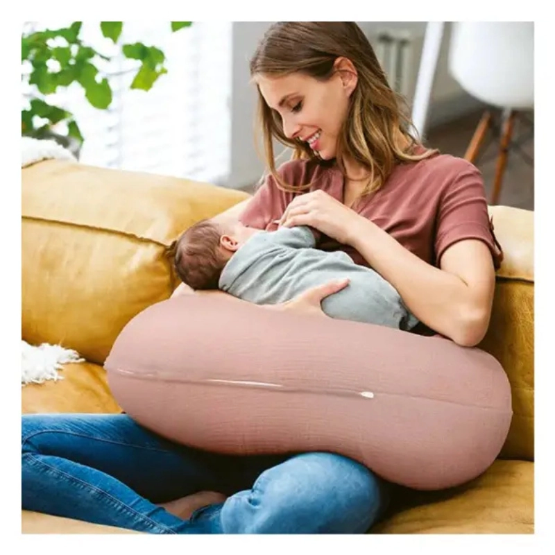 Doomoo Coussin de maternité Comfy Big en tissu tétra rose