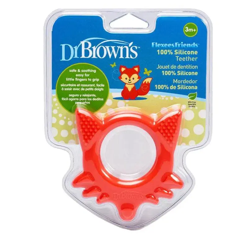 xx Dr. Brown’s Anneau de dentition Flexees Friends Renard 3M+ – Rouge