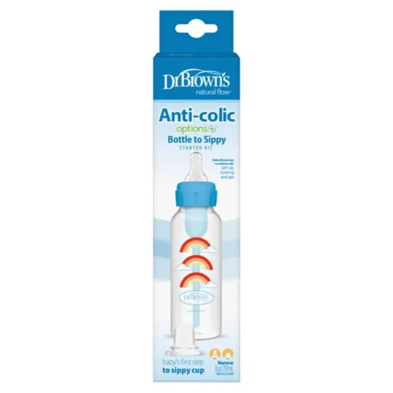 Biberon Cole étroit 250ml Blue 6M+