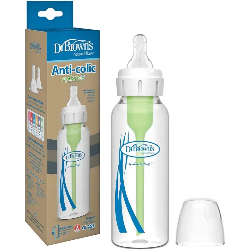 xx Biberon en verre étroite anti-colique de 250 ml