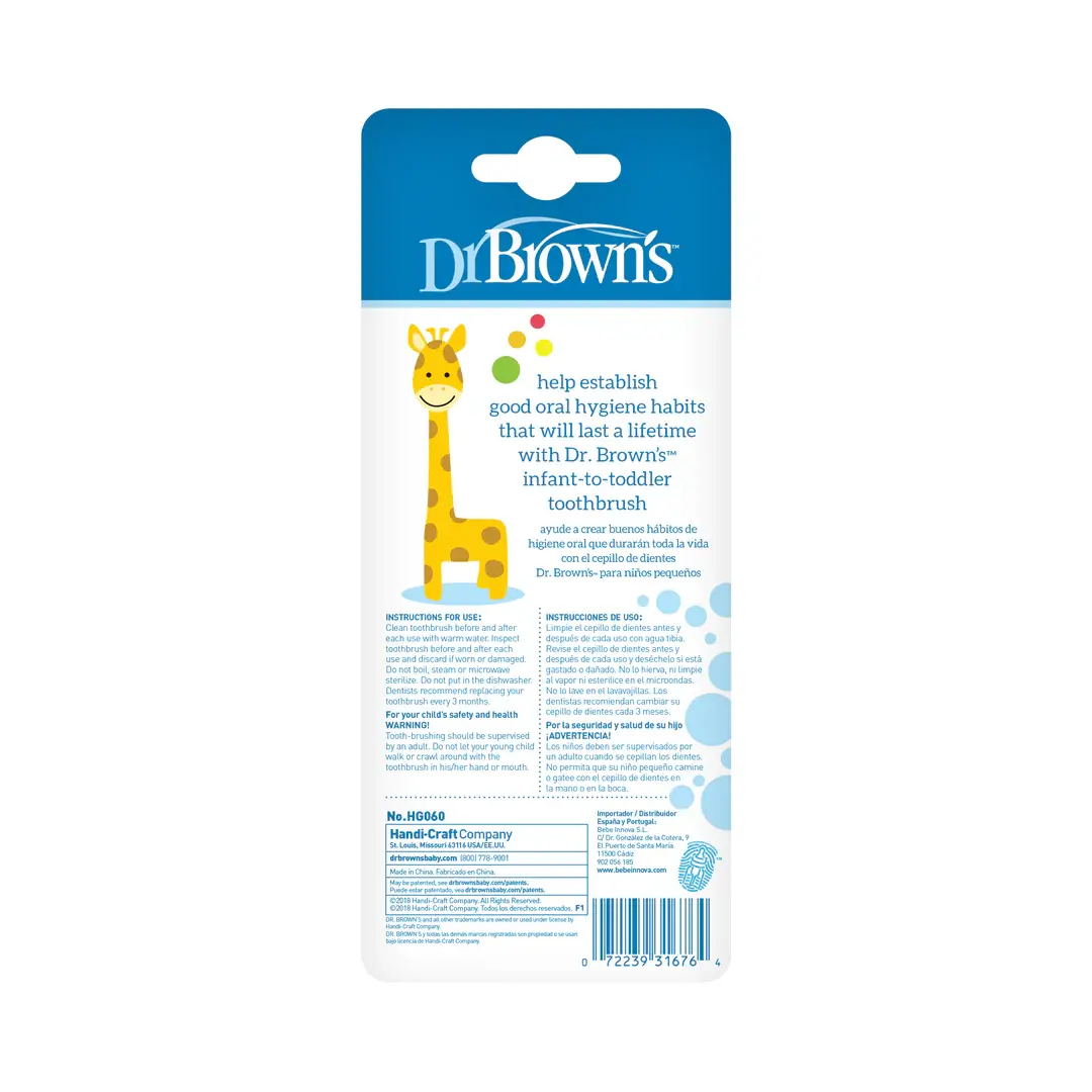 Dr. Brown’s Brosse à dents 0-3A – Girafe