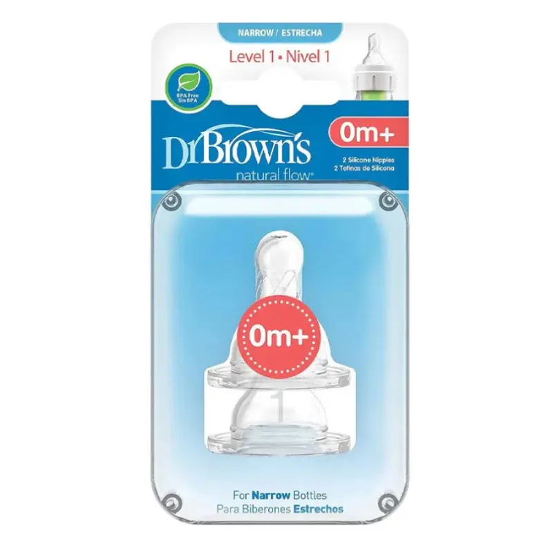 xx Dr. Brown’s Pack de 2 tétines Cole étroit L1 0M+