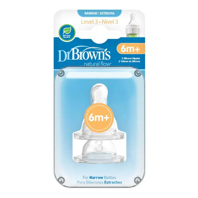 xx Dr. Brown’s Pack de 2 tétines Cole étroit L3 6M+