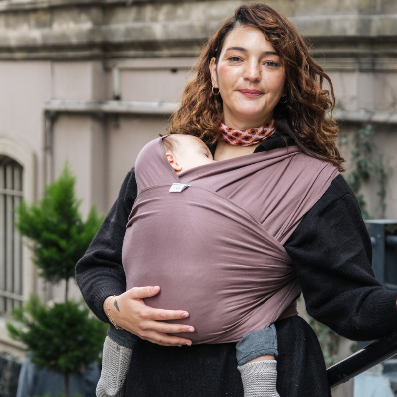 xx Echarpe de Portage Bébé Neko – taupe