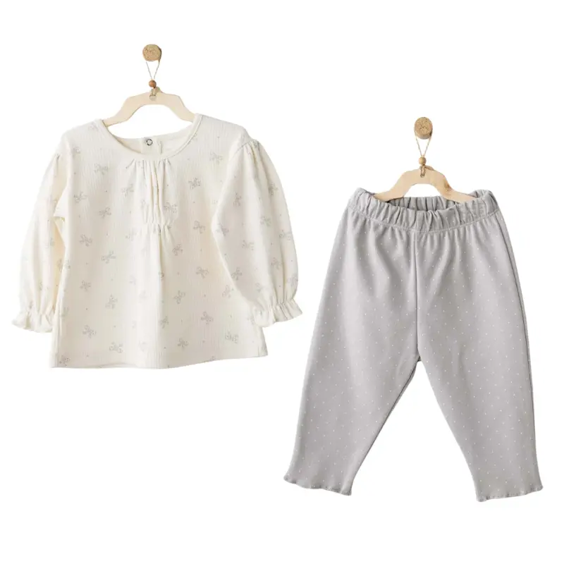 Ensemble 2 pièces Baby Bow Bliss Écru AC26253 Andywawa