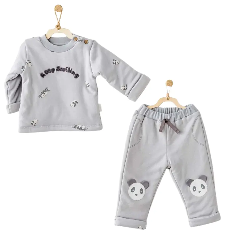 xx Ensemble 2 pièces Fiber Keep Smiling Gris AC26028 - Andywawa