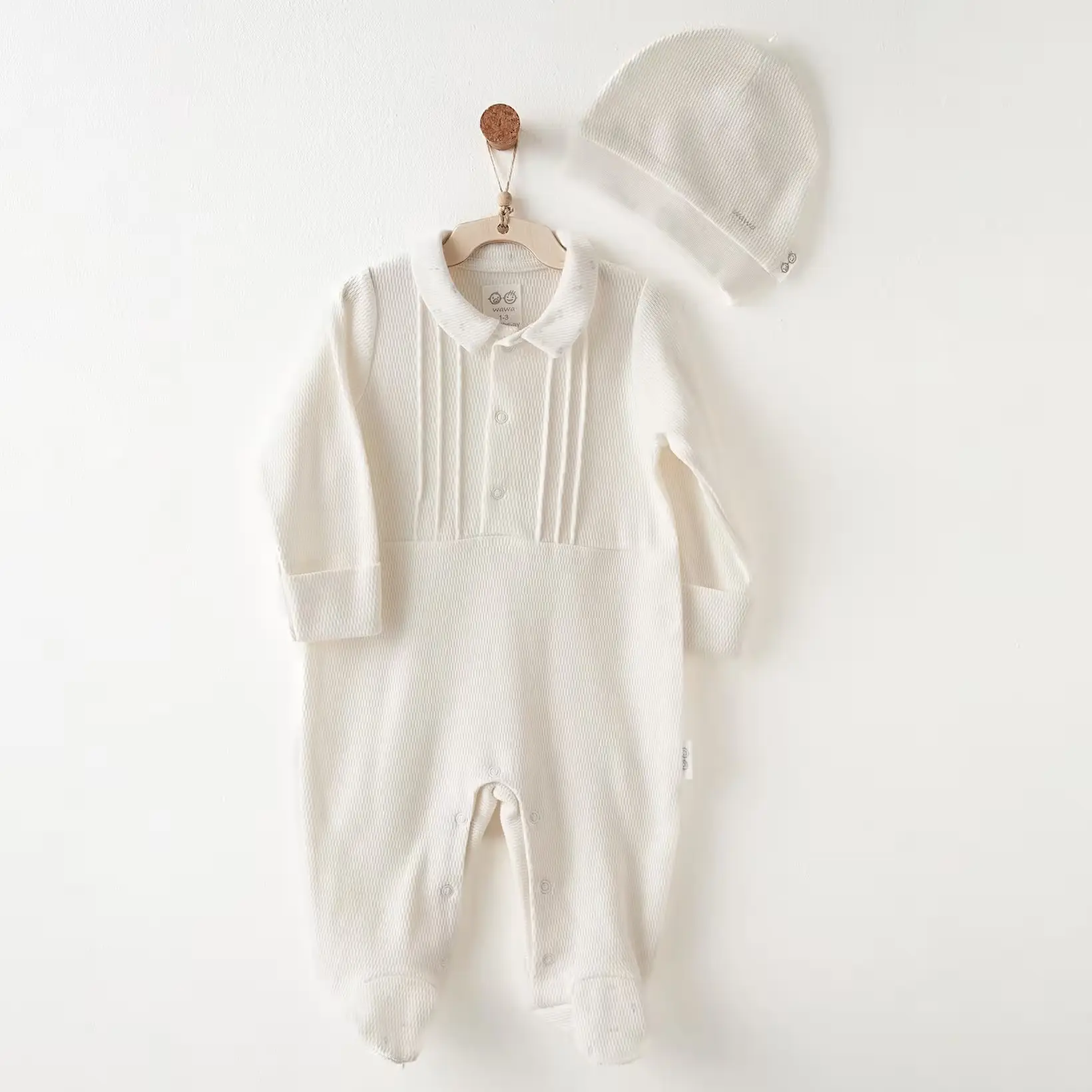 Ensemble barboteuse bébé garçon ANW-AC26703 Blanc
