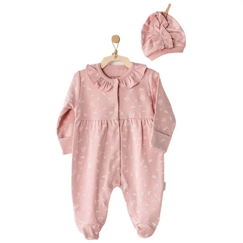 Ensemble barboteuse bébé Rose Andywawa