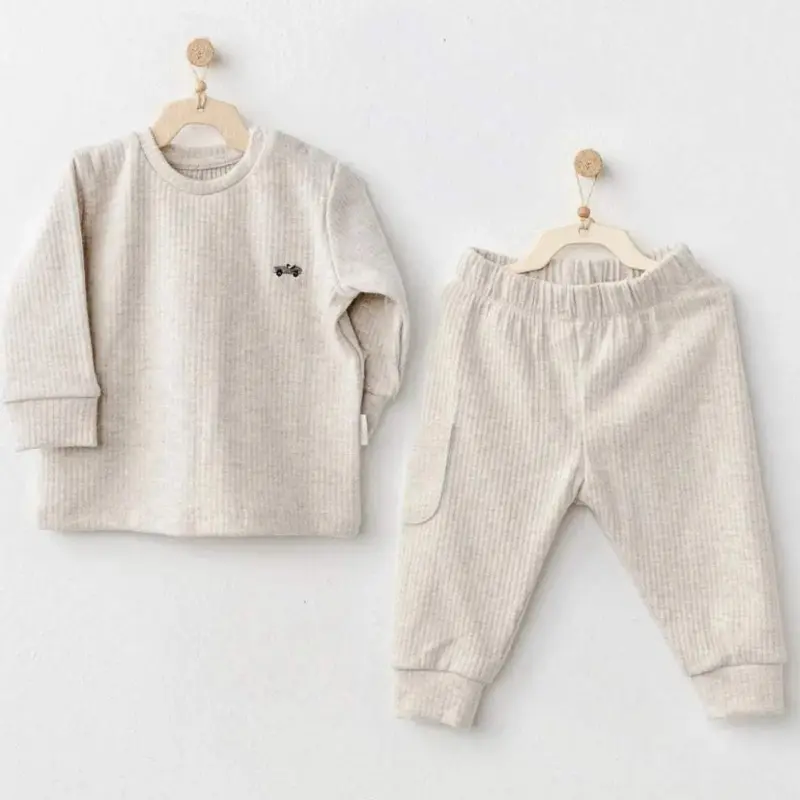 Ensemble bébé basique 2 pièces Andy Wawa Ac25205 beige