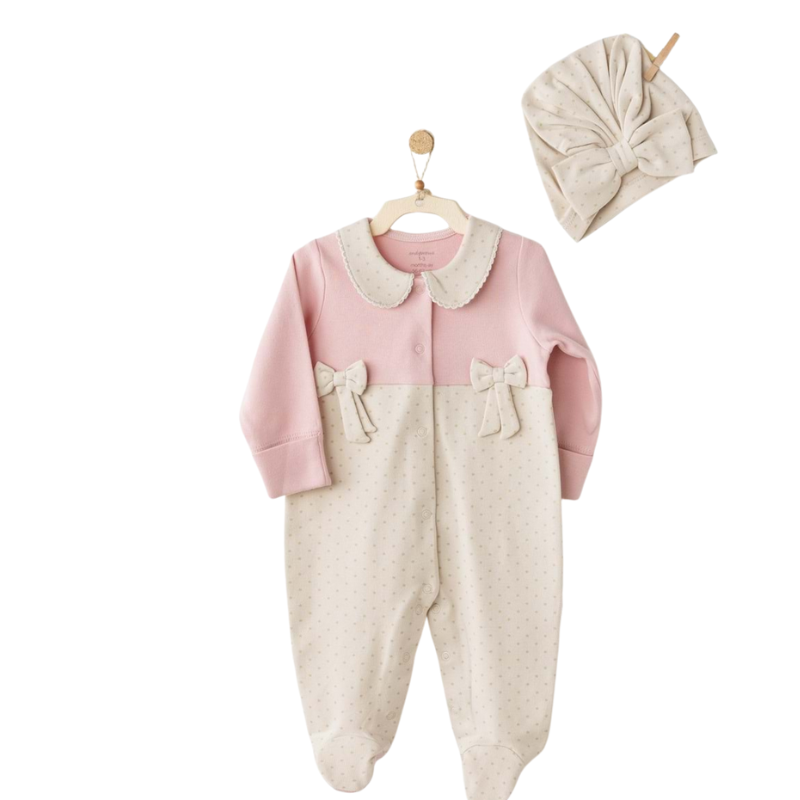 xx Ensemble chapeau Andywawa AC26043 « You Are Special » et combinaison rose