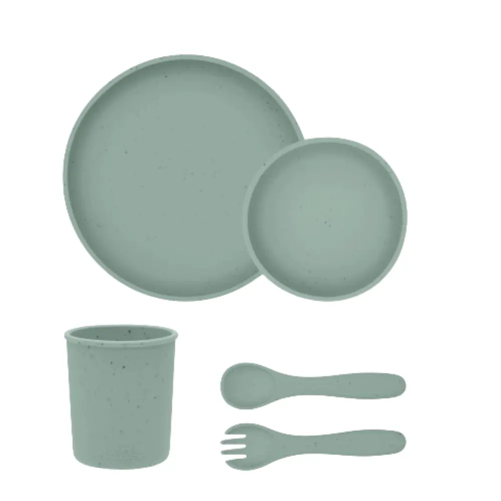 xx Ensemble d'alimentation 5 pièces Sauge de silicone platine