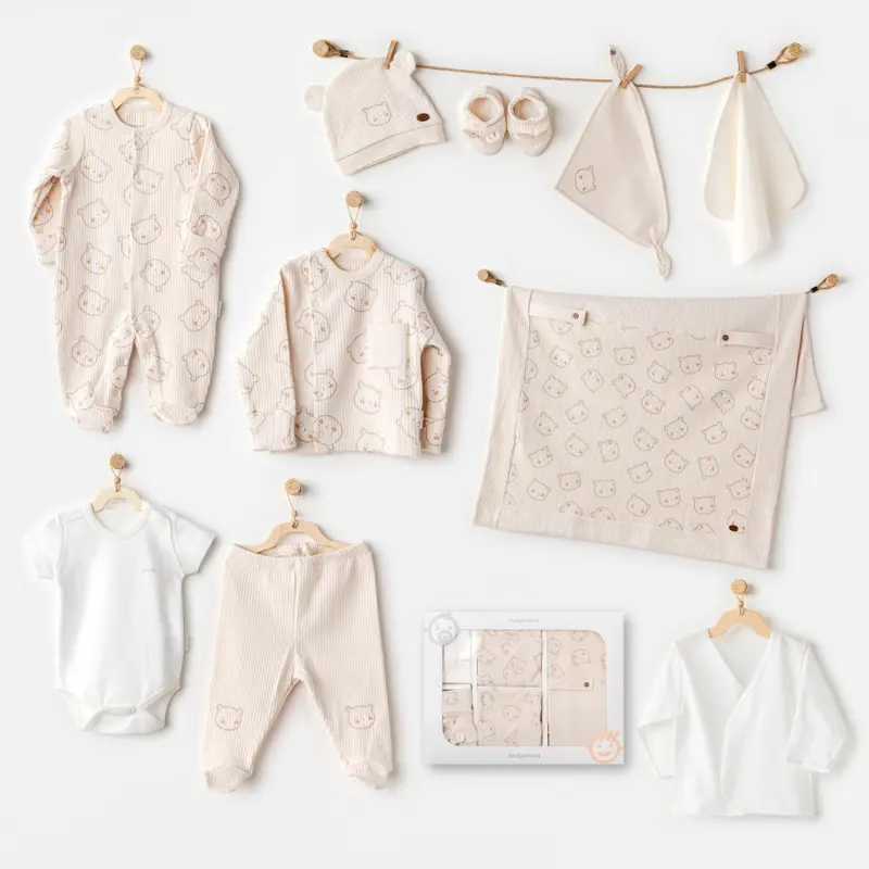 Ensemble de 10 pièces pour nouveau-né de l'hôpital pour bébé garçon Bear Time AC25181