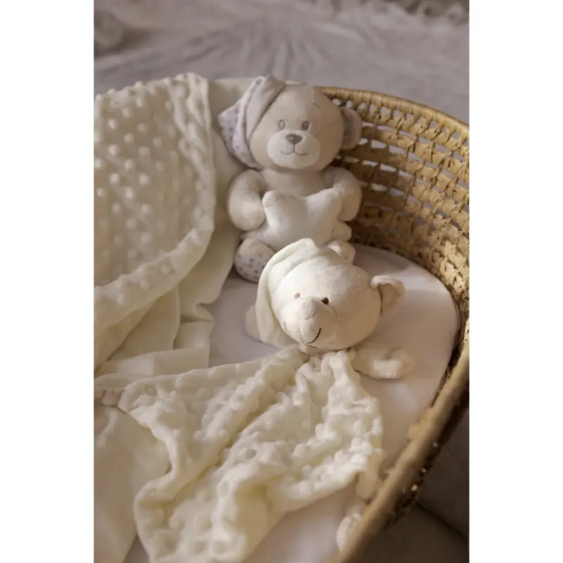 Ensemble de 3 pièces Petite Maison  Peluche + Couverture + Dou Dou Beige